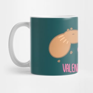 Capybara Couple in Love Kissing on Valentine's Day Mug